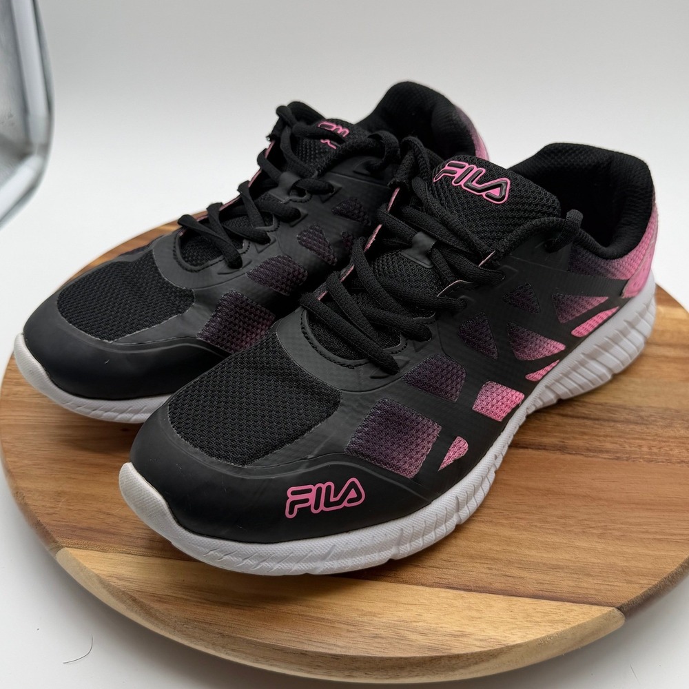 Fila Women's Size 6 1/2 Running Sneakers Black Pink Purple Gradient 0633